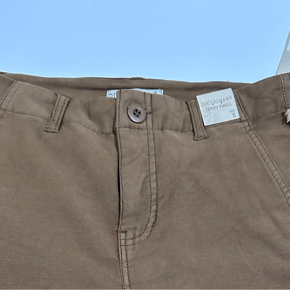 Terry Twill Cargo Pants NEW! Dictionary Mocha Size Small - Soft & Stylish! - Picture 10 of 11